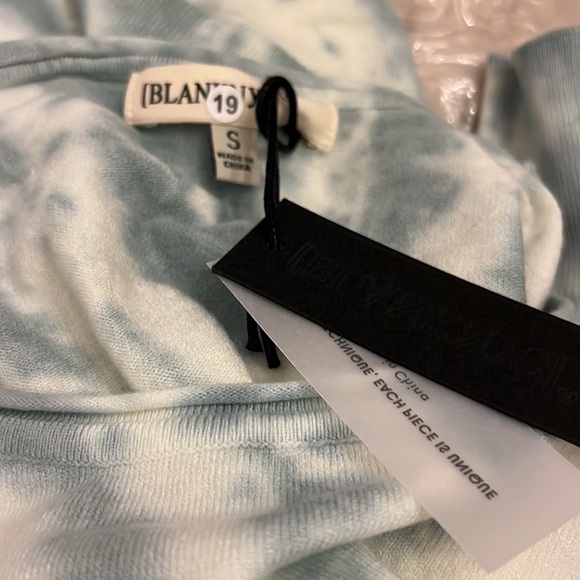 BlankNYC Green-and white tide dye very soft long sleeves top over Sz S & M new - Picture 9 of 11